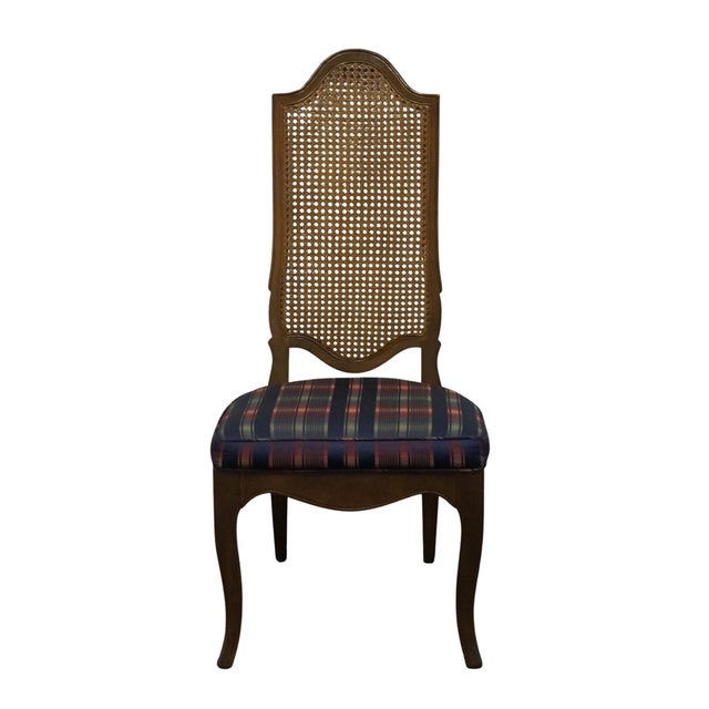 French Drexel Heritage French Accent Collection Cane Back Dining Side Chair For Sale - Image 3 of 9
