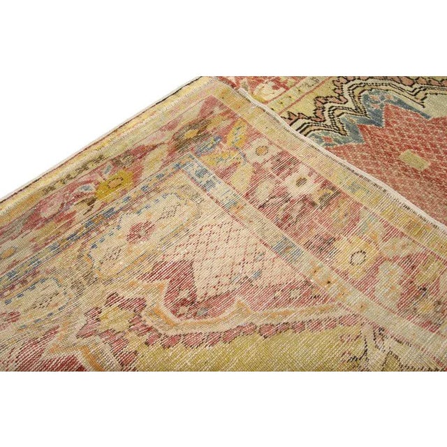 Textile Vintage Mid-Century Turkish Oushak Accent Rug - 2′9″ × 5′10″ For Sale - Image 7 of 8