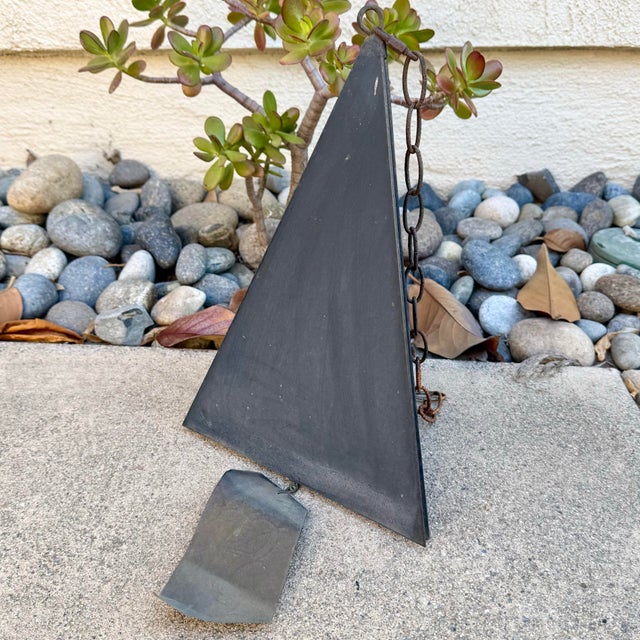 1980s Large Vintage Modern Harmony Hollow Bell Wind Chime Joe Coniff Style 15” Tall For Sale - Image 5 of 5