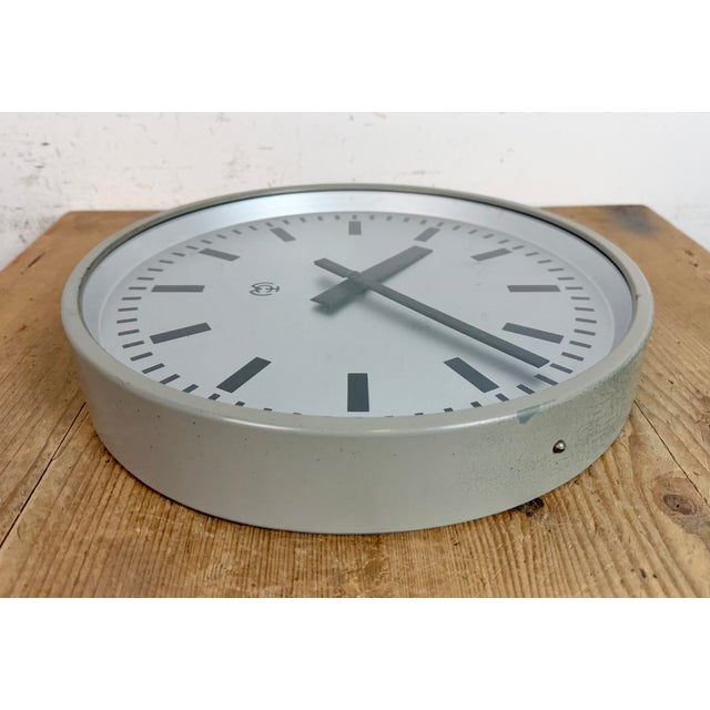 Vintage Industrial Station Wall Clock from TCW, 1960 For Sale - Image 15 of 17