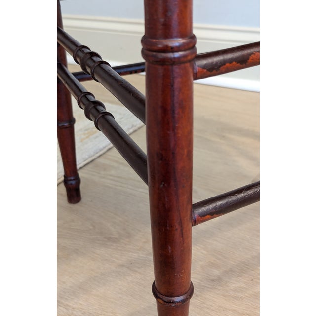 Late 19th Century Victorian Mahogany Chair Spindle Back Cane Seat For Sale - Image 10 of 12