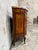Antique French Louis XV Style Demilune Commode With Marble Top, Marquetry Inlay & Ormolu Mounts For Sale - Image 4 of 17