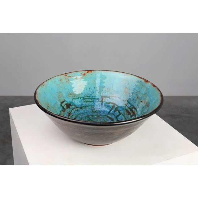 Mid-Century Belgian Ceramic Bowl from Perignem, Belgium, 1960s For Sale - Image 6 of 11