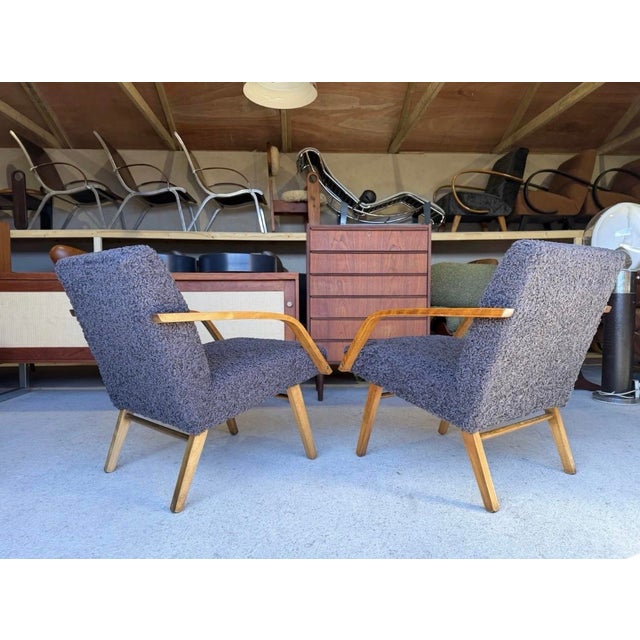 Set of Mid-Century Brussels Expo 58 Armchairs by Jiří Jiroutek for Jitona, 1960s For Sale - Image 5 of 15