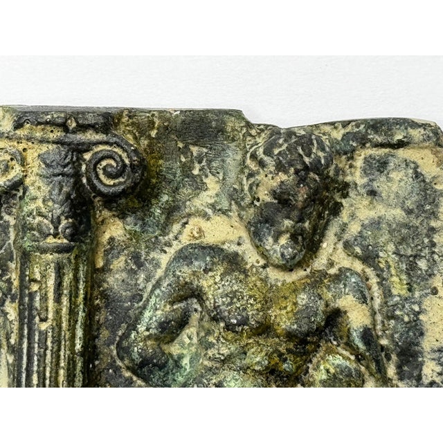 Antique Historic Classical Mythology Roman Bronze Plaque Mount Depicting Hercules (Heracles) For Sale - Image 9 of 18