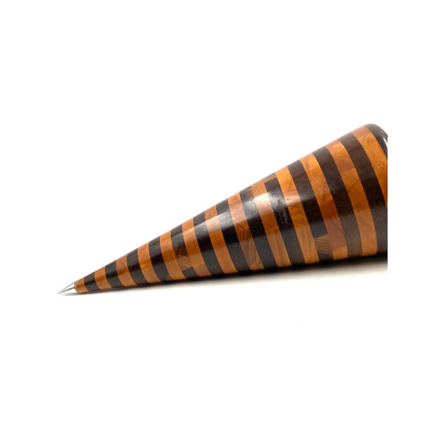 Modern Conic Solid Wood Sculpture, Salmistraro Italy 1970s For Sale - Image 3 of 13