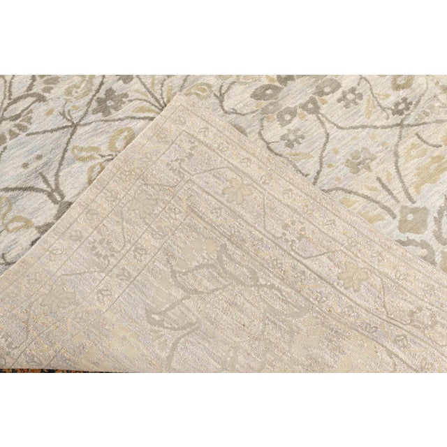 Textile Contemporary Indian Inspired Botanic Handmade Rug by Doris Leslie Blau For Sale - Image 7 of 7