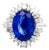 5.56 Carat Ceylon Sapphire Diamond Platinum Ring, Size 5 For Sale