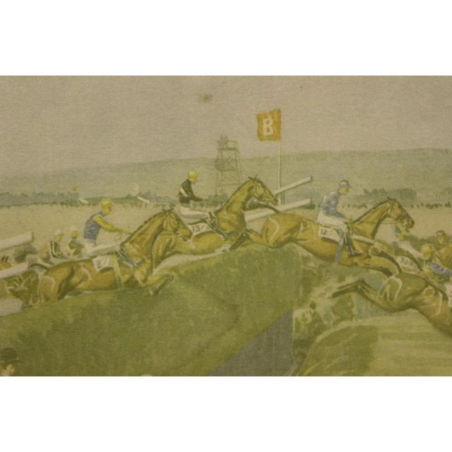 A color plate of 'Historic Becher's Brook' made especially for Polo Magazine by Paul Desmond Brown 1933 and pencil signed...