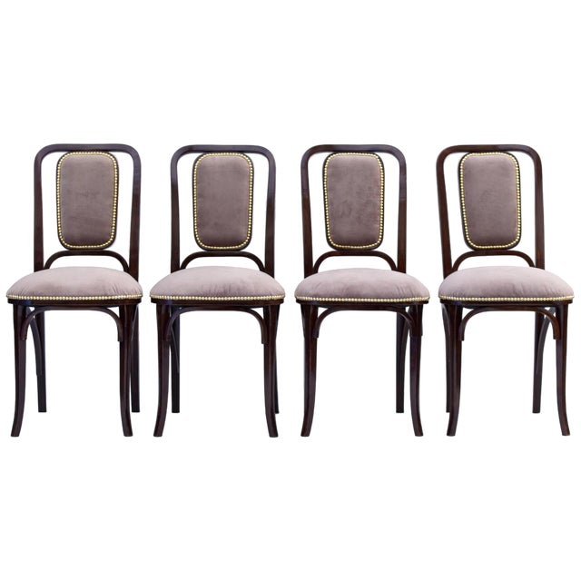 Art Noveau Bentwood Chairs from Thonet, 1905, Set of 4 For Sale