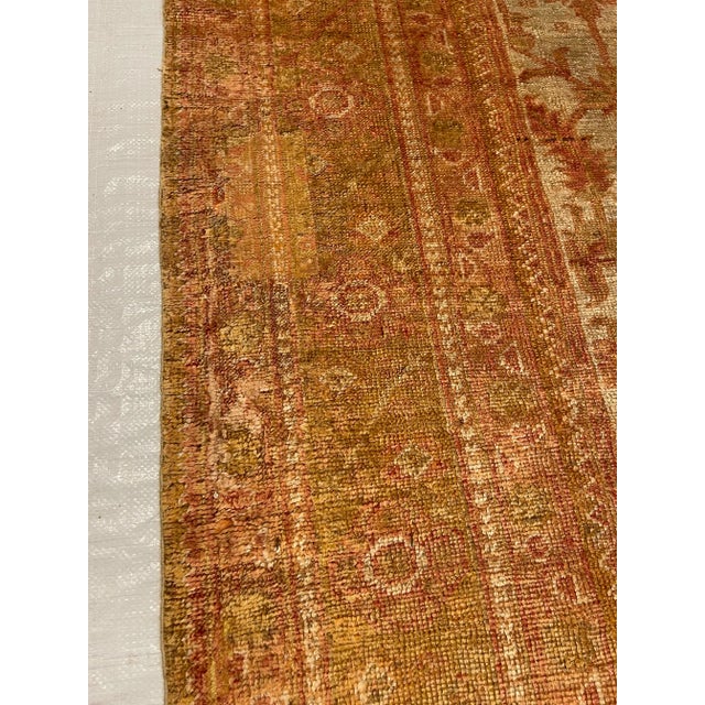 Traditional Ca.1880 Antique Turkish Oushak Floral Design Rug 8' X 8'4'' For Sale - Image 3 of 9