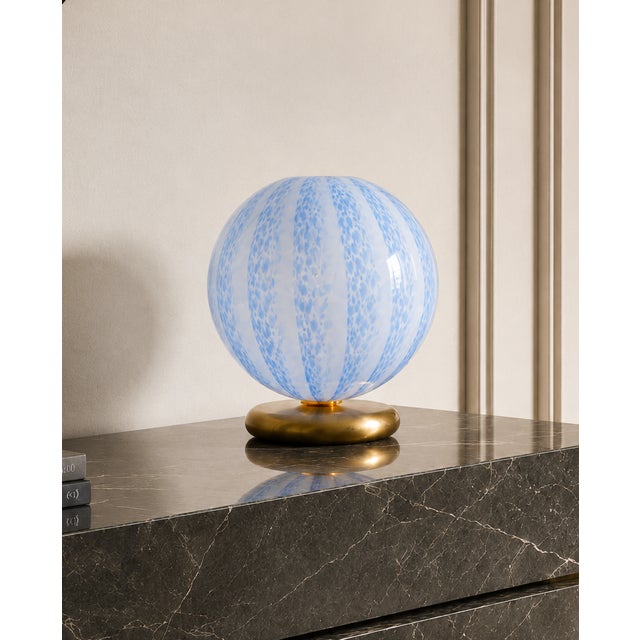 Vintage Murano Glass Blue Tulipano 20 Table Lamp by La Murrina, 1990s For Sale - Image 16 of 16