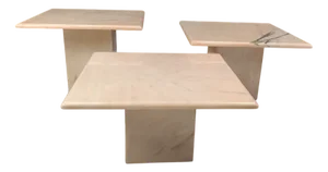 Vintage Marble Nesting Tables, 1970s, Set of 3