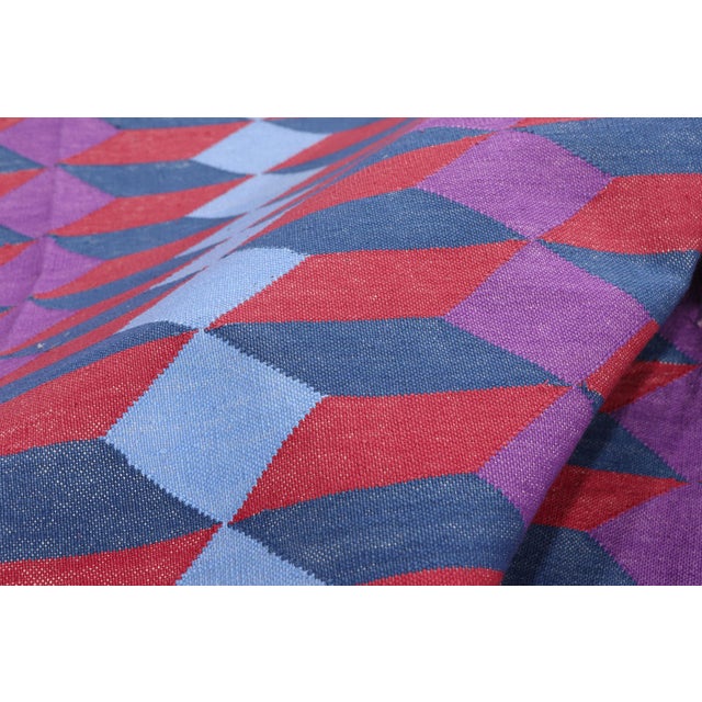 Vintage Indian Dhurrie Rug, 06'00 X 09'00 For Sale In Dallas - Image 6 of 10