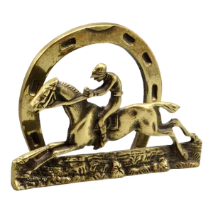 1930's English Brass Equestrian Letter Rack