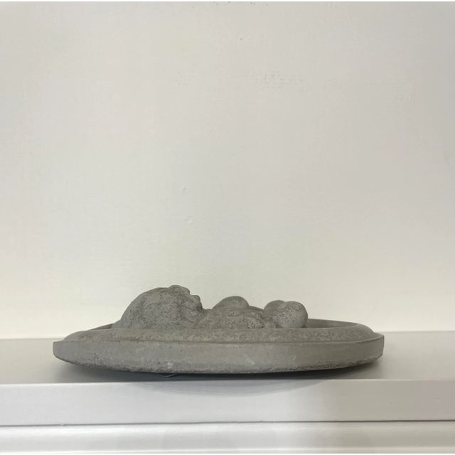 Light Gray Vintage Victorian Garden Concrete Intaglio, the "Calmady Children" in the Style of Sir Thomas Lawrence For Sale - Image 8 of 11