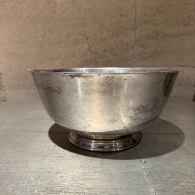 Silver Reed & Barton Silverplated Bowl, Mid-Century Modern, 8.25\" Diameter For Sale - Image 8 of 8