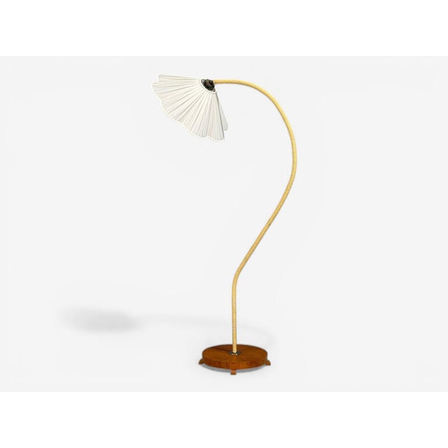 Swedish Modern, Organic Floor Lamp, Cord, Wood, Sweden, 1940s For Sale - Image 10 of 14