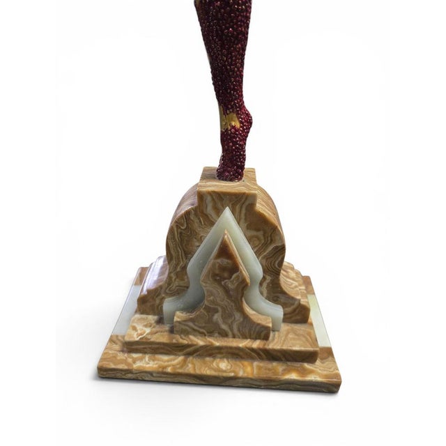 Metal D. H. Chiparus, Art Deco Sculpture of a Gymnast, Bronze on Onyx Base, 1930s For Sale - Image 7 of 12