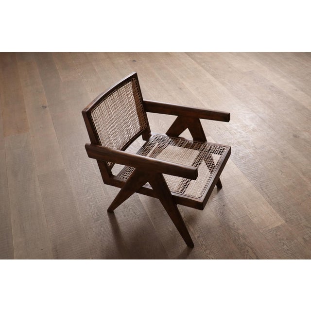 Lounge Chairs PJ-SI-29-A in Teak and Cane by Pierre Jeanneret, 1950s Set of 2 For Sale - Image 14 of 18