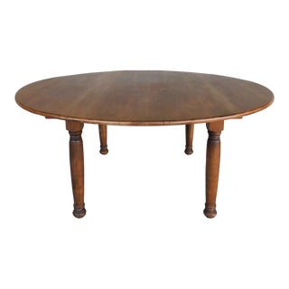 Custom Hand Made Maple Round Table 71"w X 71"d For Sale