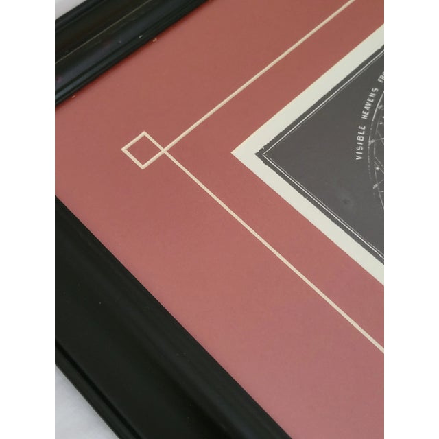 This print is titled "Visible Heavens November 1st to Jan 20th". It shows the stars and constellations on a matte black...