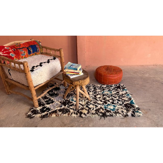 Cream 1990's Moroccan Azilal Rug - 4.9 X 2.56 Ft For Sale - Image 8 of 11