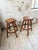 Vintage Oak Stools by Henri Bataille, 1960s, Set of 2 For Sale - Image 3 of 18