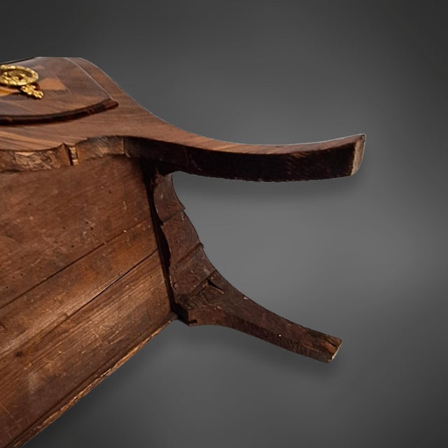 Small 18th Century Baroque Chest of Drawers, Cube Marquetry For Sale - Image 4 of 18