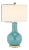 Light Blue Ceramic Table Lamp - 27.5' H For Sale