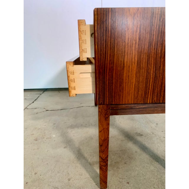 Wood 1960s Attributed to Arne Vodder Two Drawer Entry Chest in Rosewood For Sale - Image 7 of 10