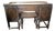 1920s Berkey & Gay Jacobean Revival Burl Walnut Kneehole Desk/Vanity With Glass Top & Stool, Vintage, Maker's Mark For Sale
