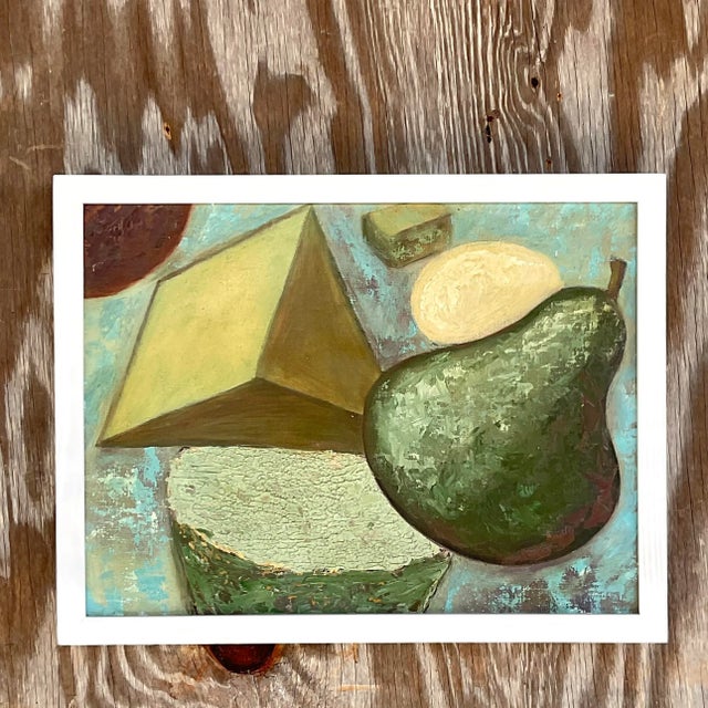 Vintage Boho Abstract Original Oil Painting For Sale In West Palm - Image 6 of 9