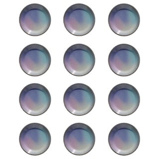 Italian Ceramic Plates by Pino Castagna, 1970s, Set of 12 For Sale