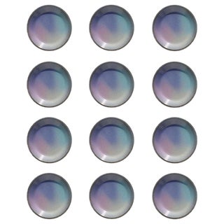 Italian Ceramic Plates by Pino Castagna, 1970s, Set of 12 For Sale