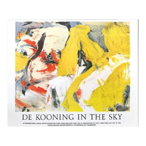 Willem De Kooning, in the Sky, Abstract Expressionist Lithograph