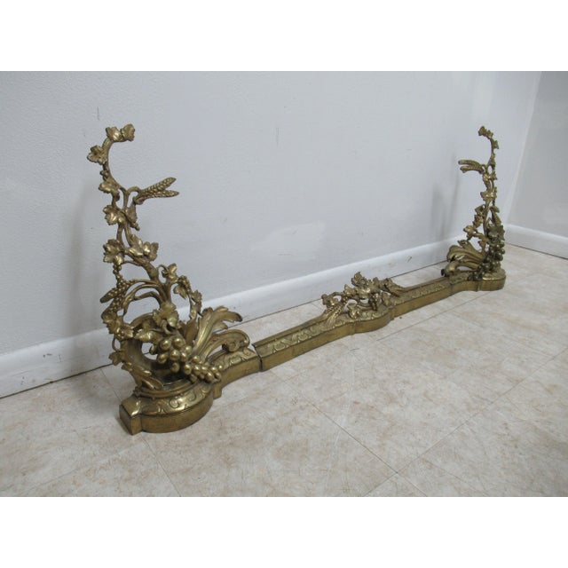Vintage 3 Piece Gold Gilt Ornate French Regency Fireplace Sender Set great shape.. minor wear. small crack appears to be...