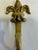 Mid 20th Century Vintage Solid Brass Fleur-De-Lis Wall Hook | French Country Decorative Hardware For Sale - Image 5 of 8