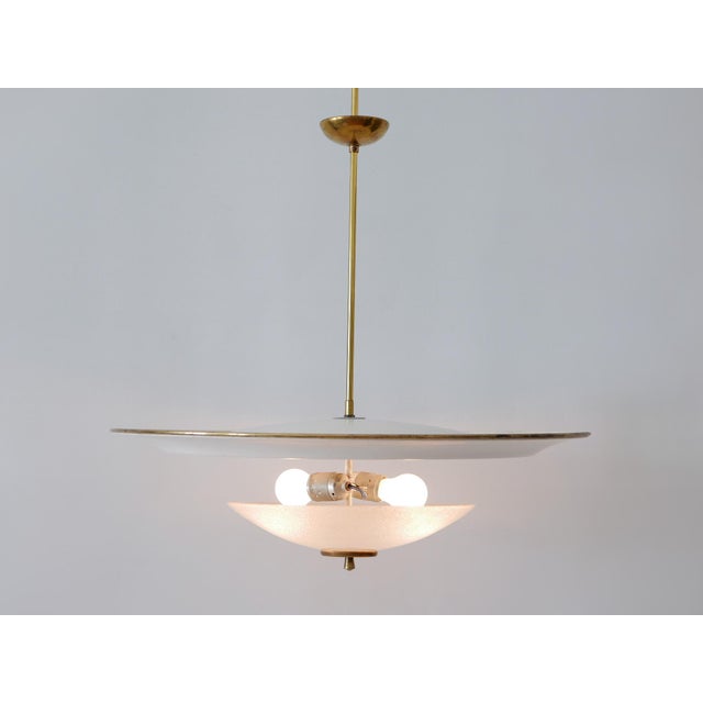 Gold Large Mid-Century Modern UFO Ceiling or Pendant Lamp, Germany, 1950s For Sale - Image 8 of 18