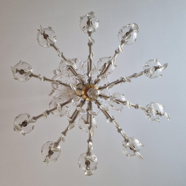 Large French Crystal Chandelier, 1930s For Sale - Image 9 of 15