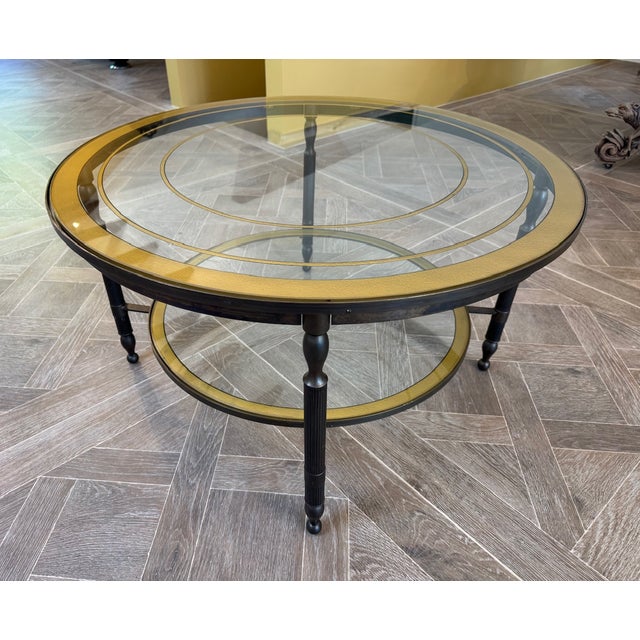 Parisian Round Brass Coffee Table, 1960 For Sale - Image 14 of 16