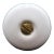 Vintage 1 In. White Ceramic Round Cabinet Knob For Sale