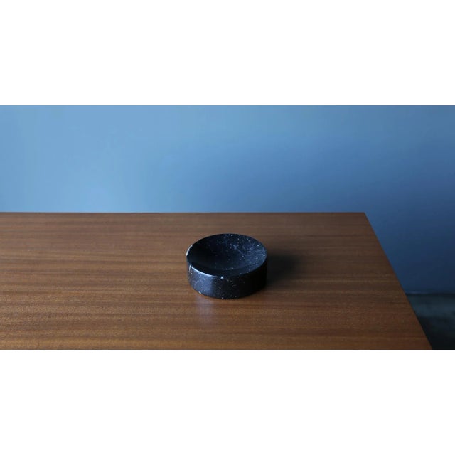 Peter Pepper Products Black Marble Bowl / Catchall, California, c.1975.