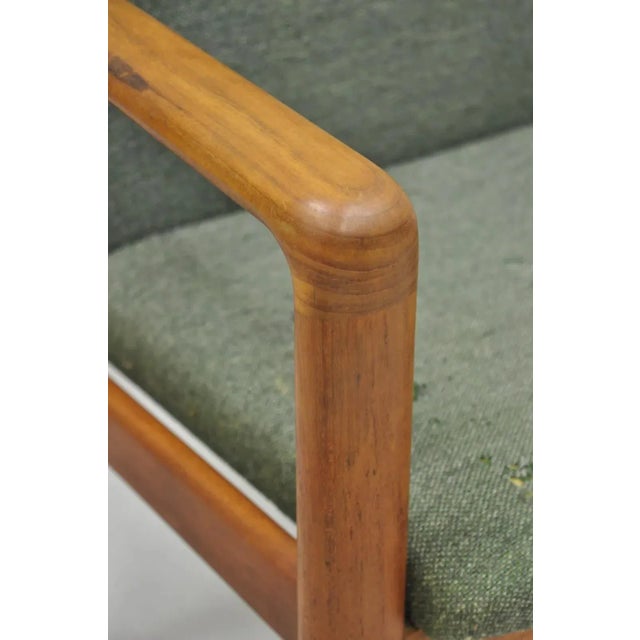 Late 20th Century Schou Andersen Mobelfabrik Teak Wood Mid Century Danish Modern Arm Chair For Sale - Image 4 of 12