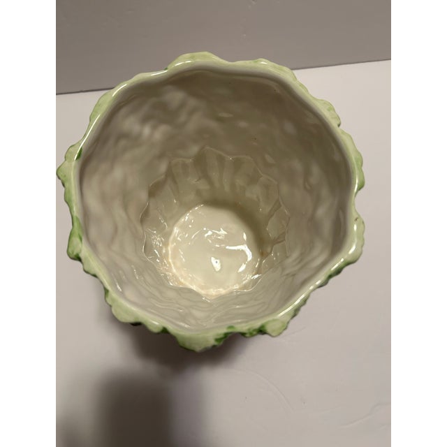 Ceramic Late 20th Century Carrot Majolica-Style Vase For Sale - Image 7 of 11