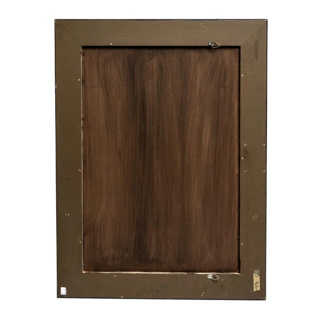 Early 20th Century Ebonized Gilt Scroll Painted Mirror For Sale In New York - Image 6 of 6