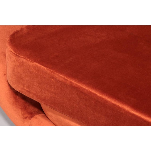 Italian Lounge Chairs in Orange Copper Velvet, 1950s, Set of 2 For Sale - Image 6 of 11