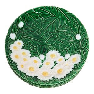Vintage Porcelain Daisy Motif Dessert Plates, Set of 4