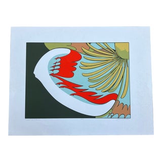 1980’s Original Organic Pop Art Artist Proof Lithograph “Tulip Tree Flower” For Sale