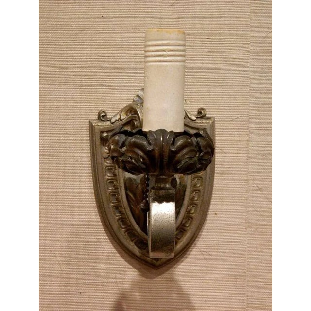 Circa 1910's Single Arm Gothic Revival Sconces Probably Caldwell - a Pair For Sale - Image 4 of 9